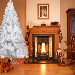 Kunstkerstboom dennen 120 cm wit