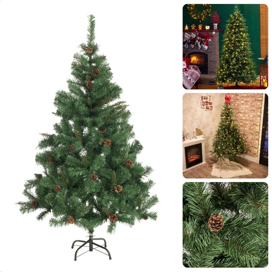 Kunstkerstboom Dennenappels 210 cm Groen