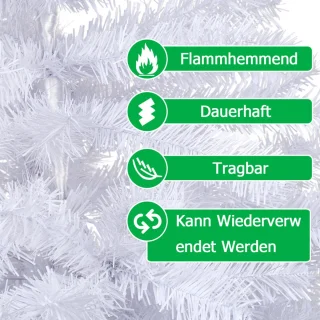 Kunstkerstboom Dennenboom 120 cm Wit