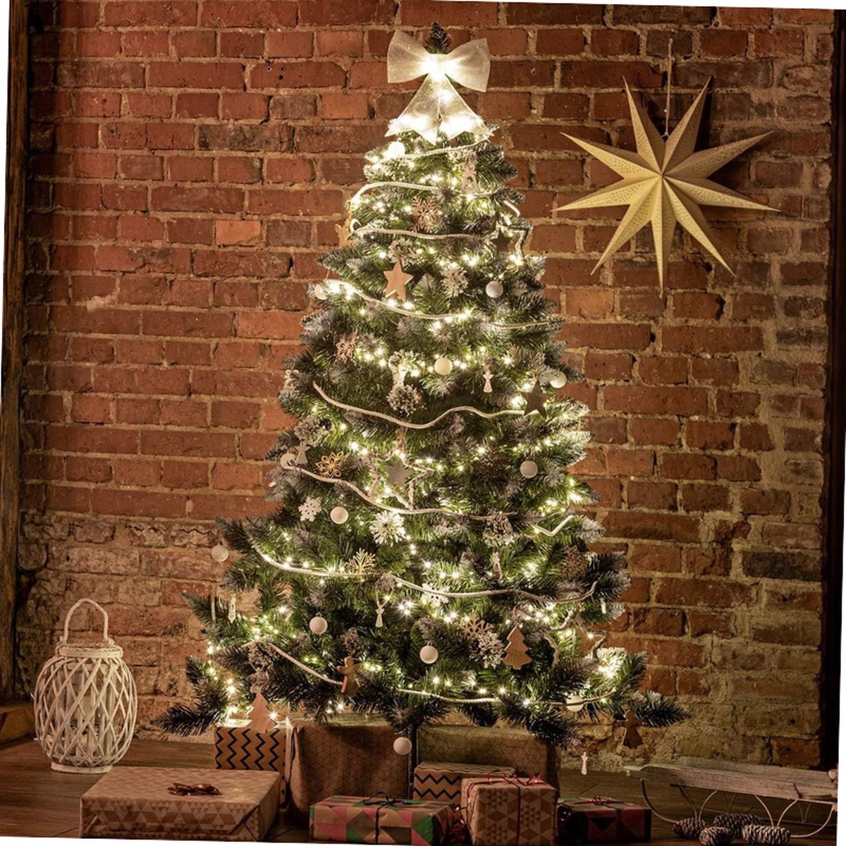 Kunstkerstboom Dennenboom 150 cm Met Houten Stand Made in EU