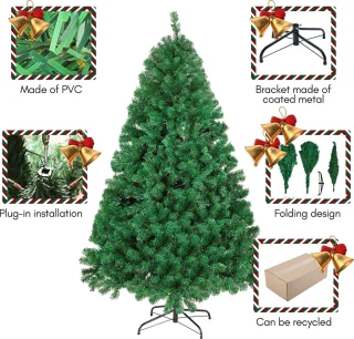 Kunstkerstboom Dennenboom 180 cm Groen