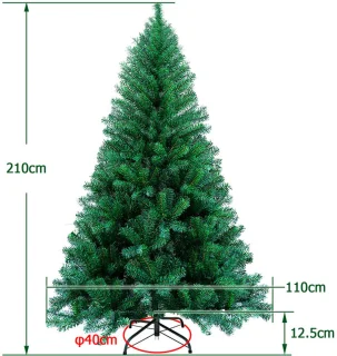Kunstkerstboom Dennenboom 210 cm Groen