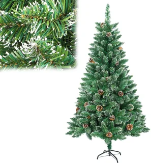 Kunstkerstboom Dennenboom 210 cm Wit/Groen