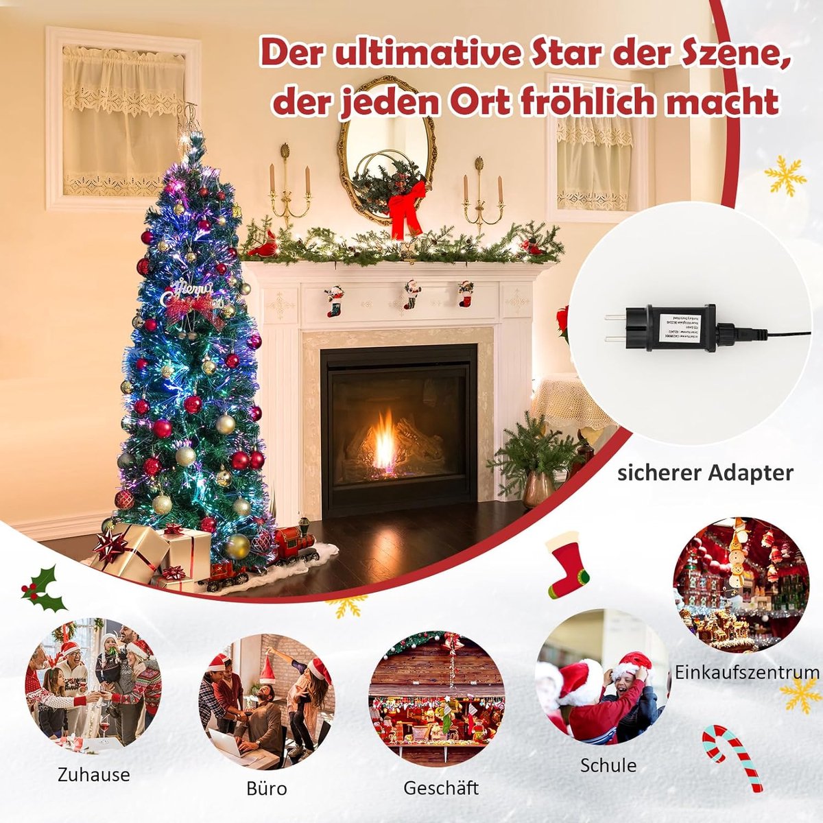 Kunstkerstboom Dennenboom Glasvezel 361 Takkken Metalen Standaard