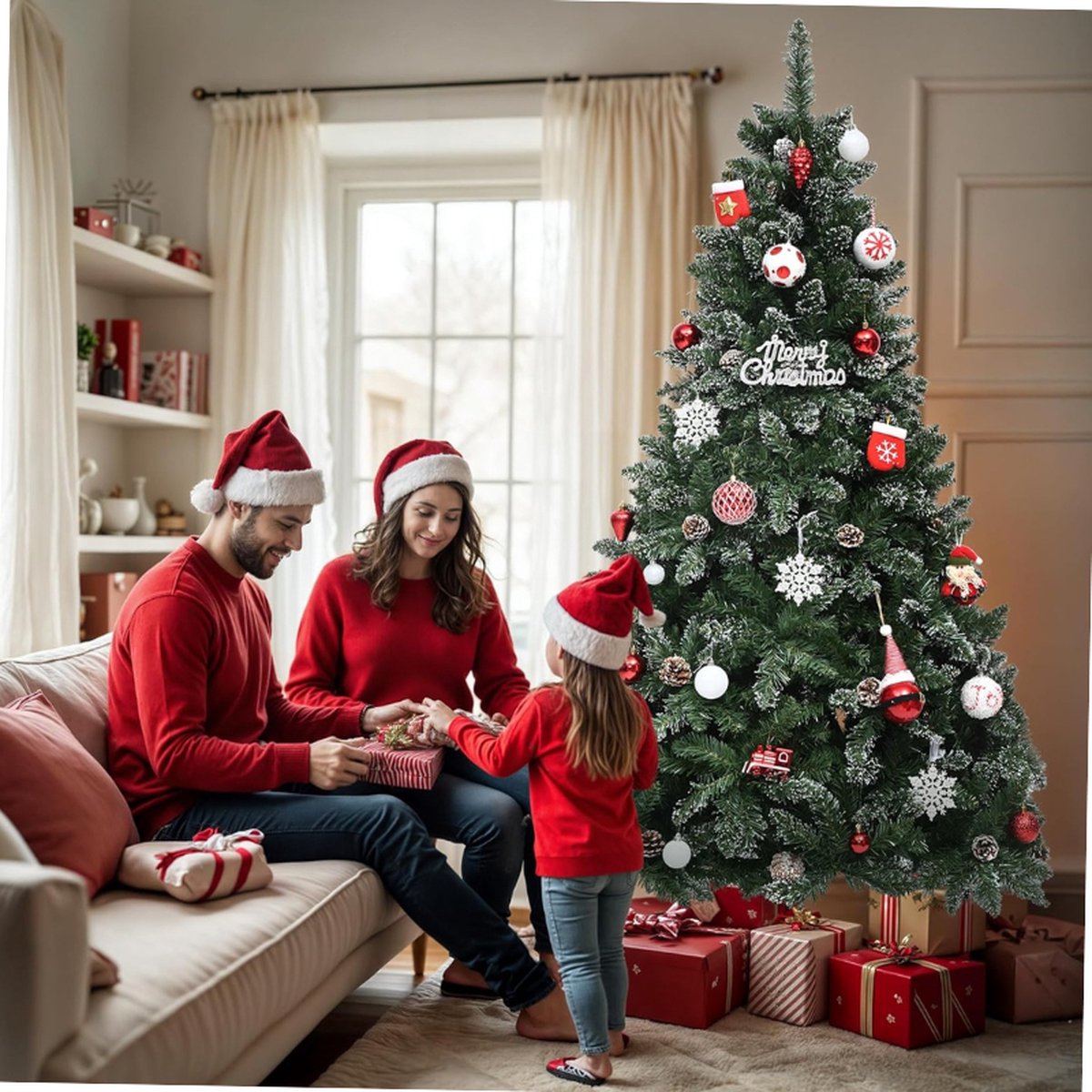 Kunstkerstboom Dennenboom met Stalen Stand 182x105 cm