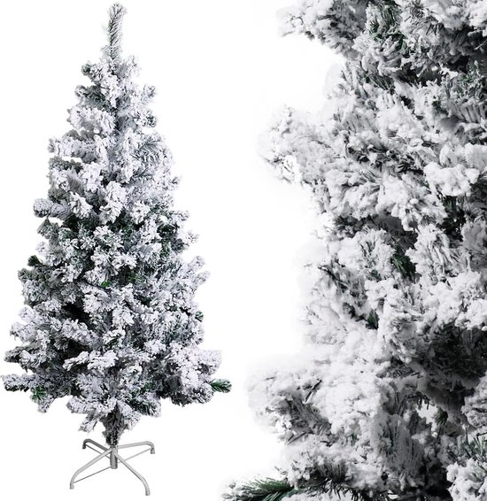 Kunstkerstboom Dennenboom PVC 120 cm Metalen Standaard Wit