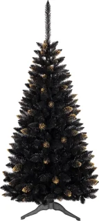 Kunstkerstboom Ghanese Spar Zwart 150 cm PVC Goud