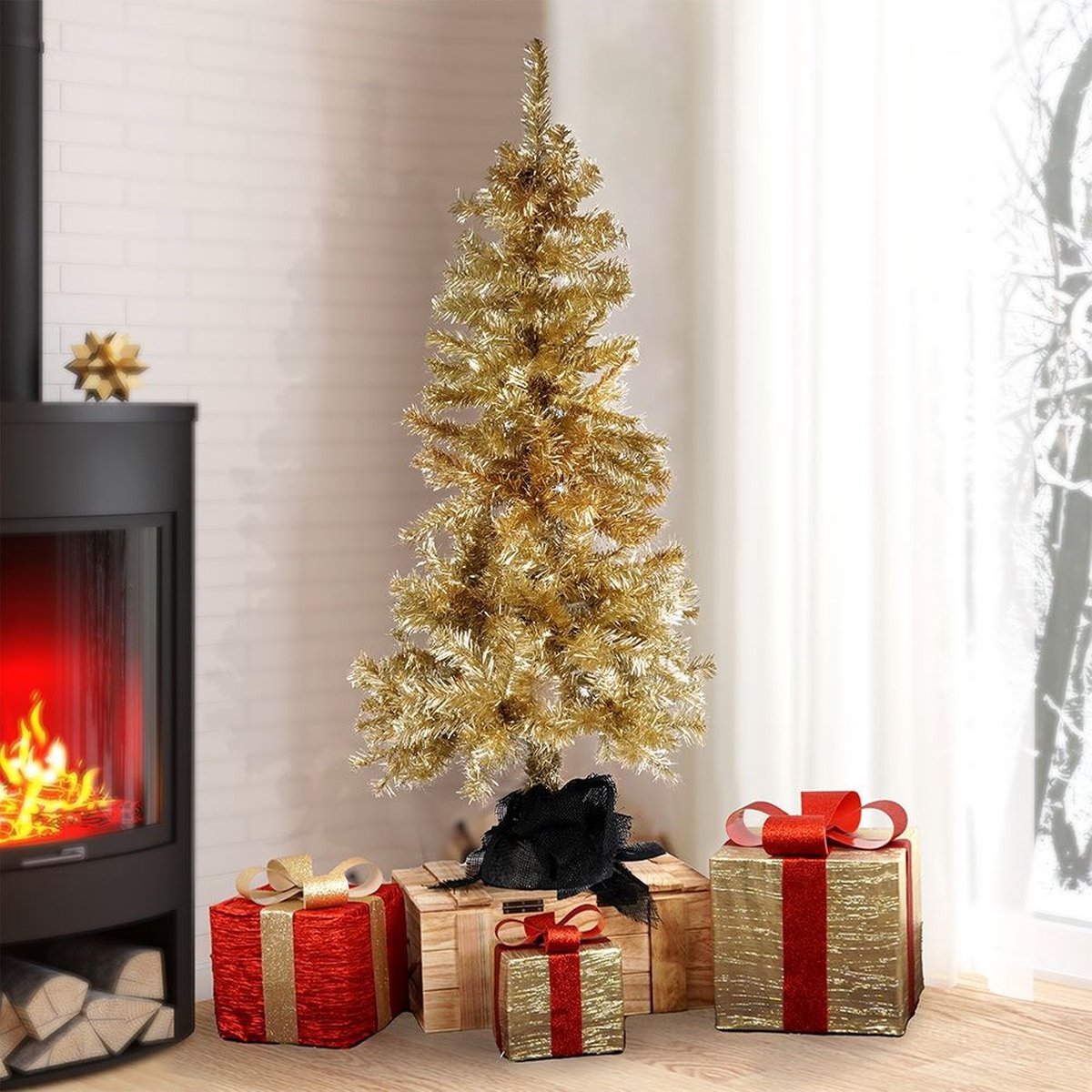 Kunstkerstboom Gouden 120 cm