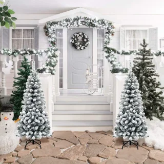 kunstkerstboom groen 135 cm met metalen standaard