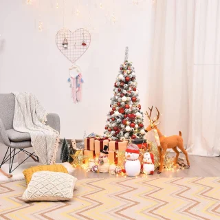 kunstkerstboom groen 135 cm met metalen standaard