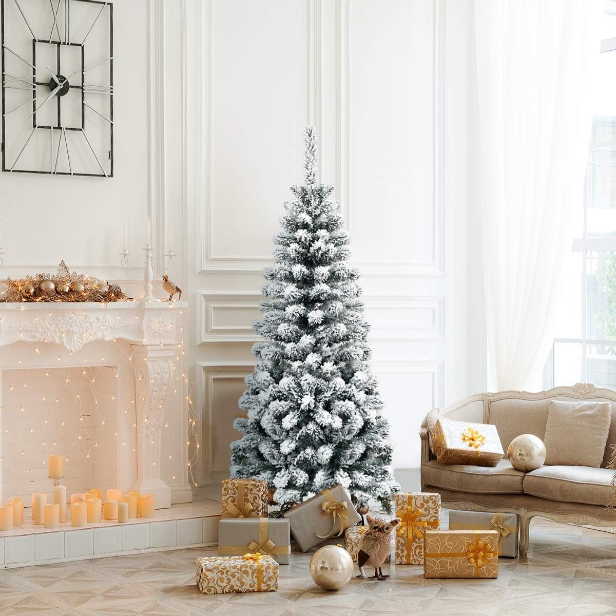 kunstkerstboom groen 135 cm met metalen standaard