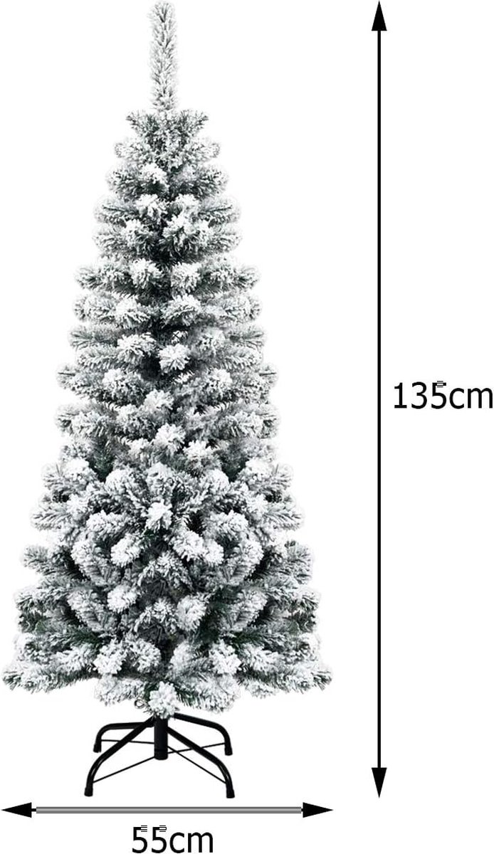 kunstkerstboom groen 135 cm met metalen standaard