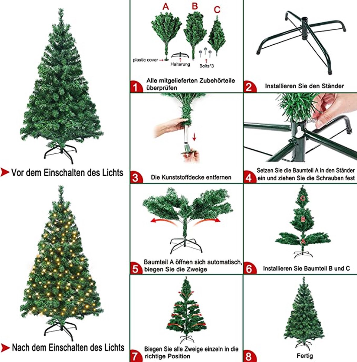 Kunstkerstboom Groen 210cm 350 LEDs