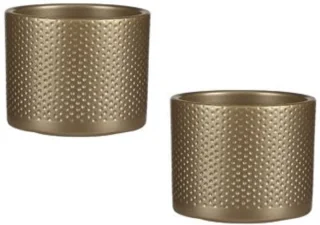 Kunstkerstboom groen 45 cm met gouden pot