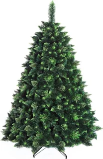 Kunstkerstboom groen met echte dennenappels 150 cm