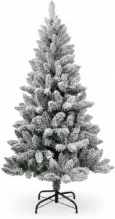 Kunstkerstboom groen met sneeuw