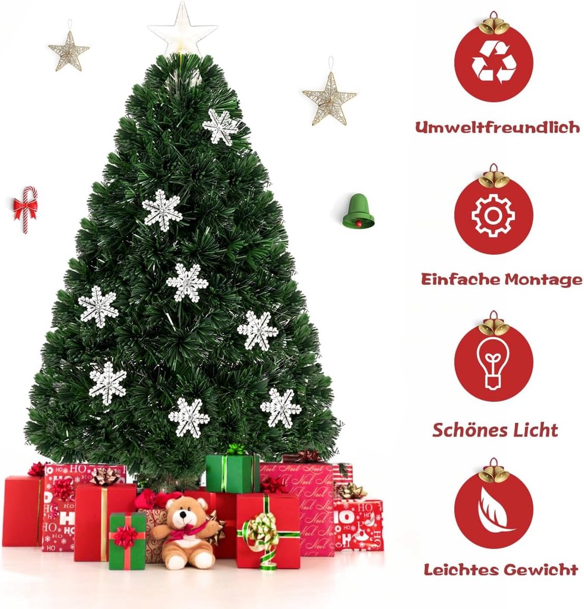 kunstkerstboom groene dennenboom 90 cm met standaard