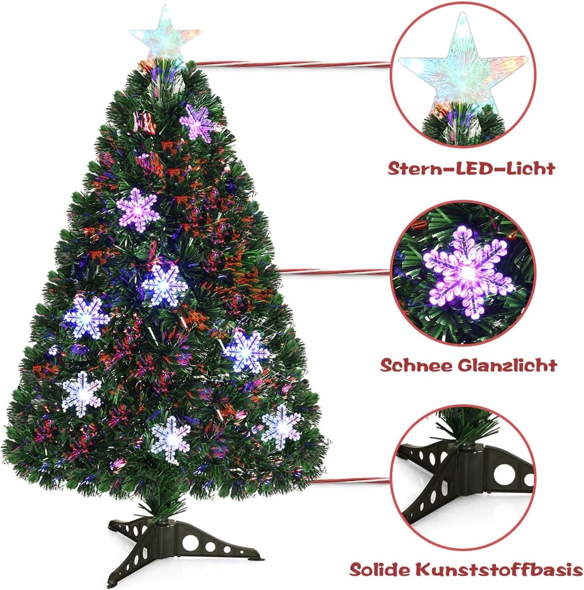 kunstkerstboom groene dennenboom 90 cm met standaard