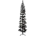 Kunstkerstboom Helft 180 cm zwart