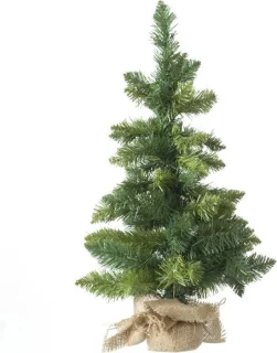 Kunstkerstboom in jute zak