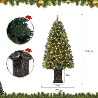 Kunstkerstboom in pot 140 cm