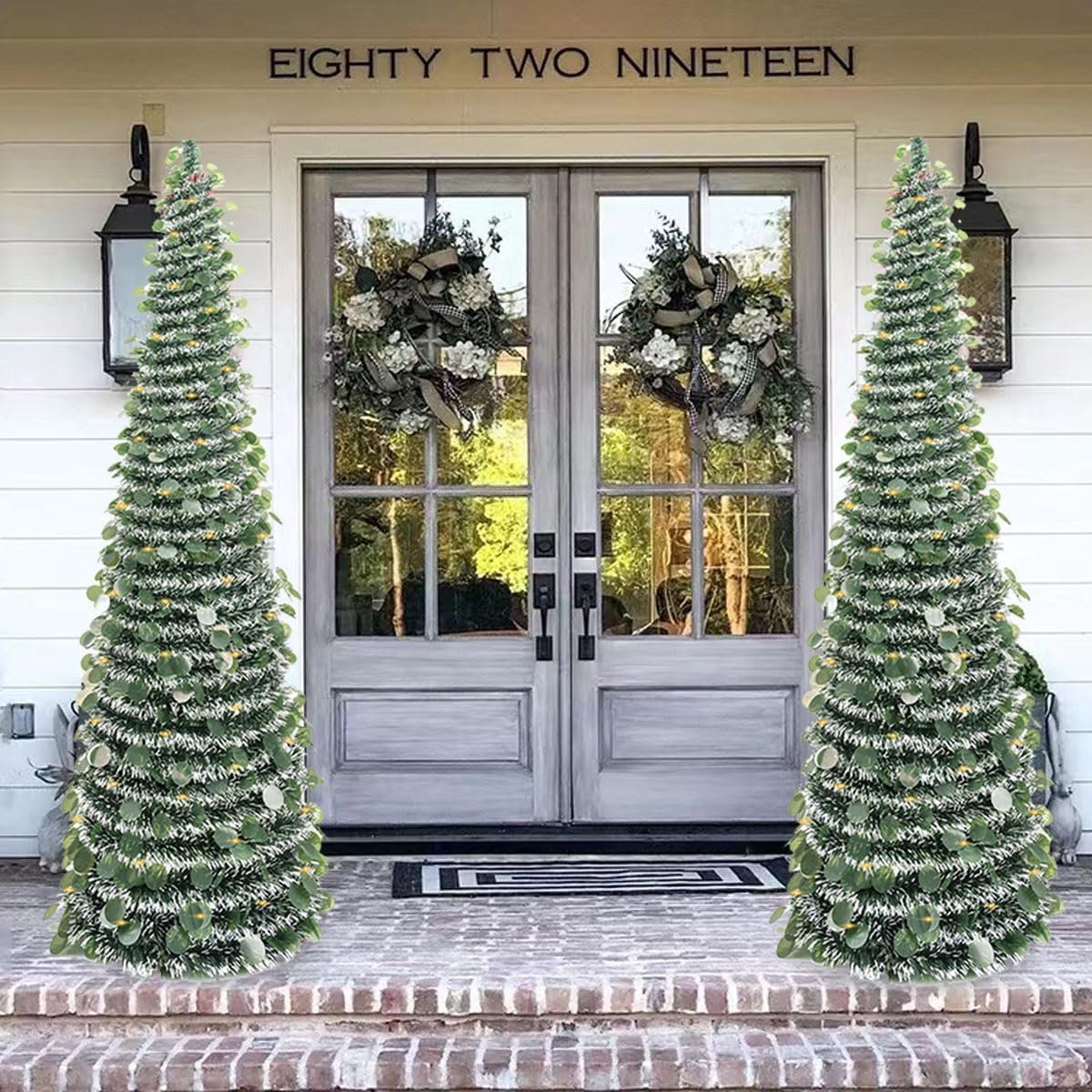 Kunstkerstboom lametta 150 cm groen opvouwbaar