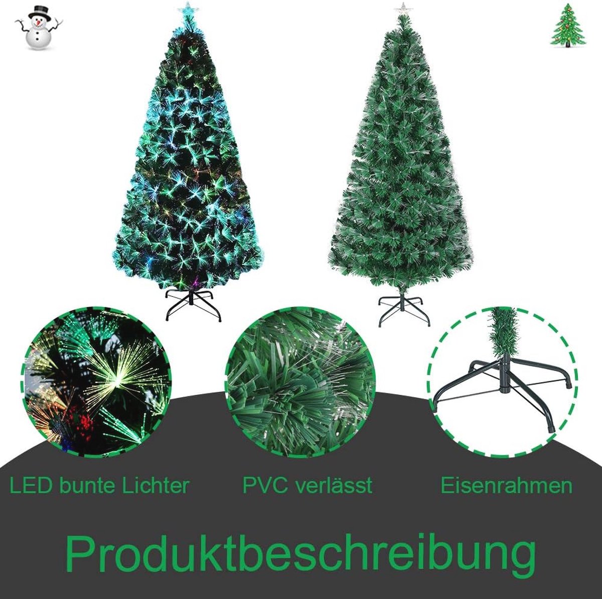 kunstkerstboom led 150 cm