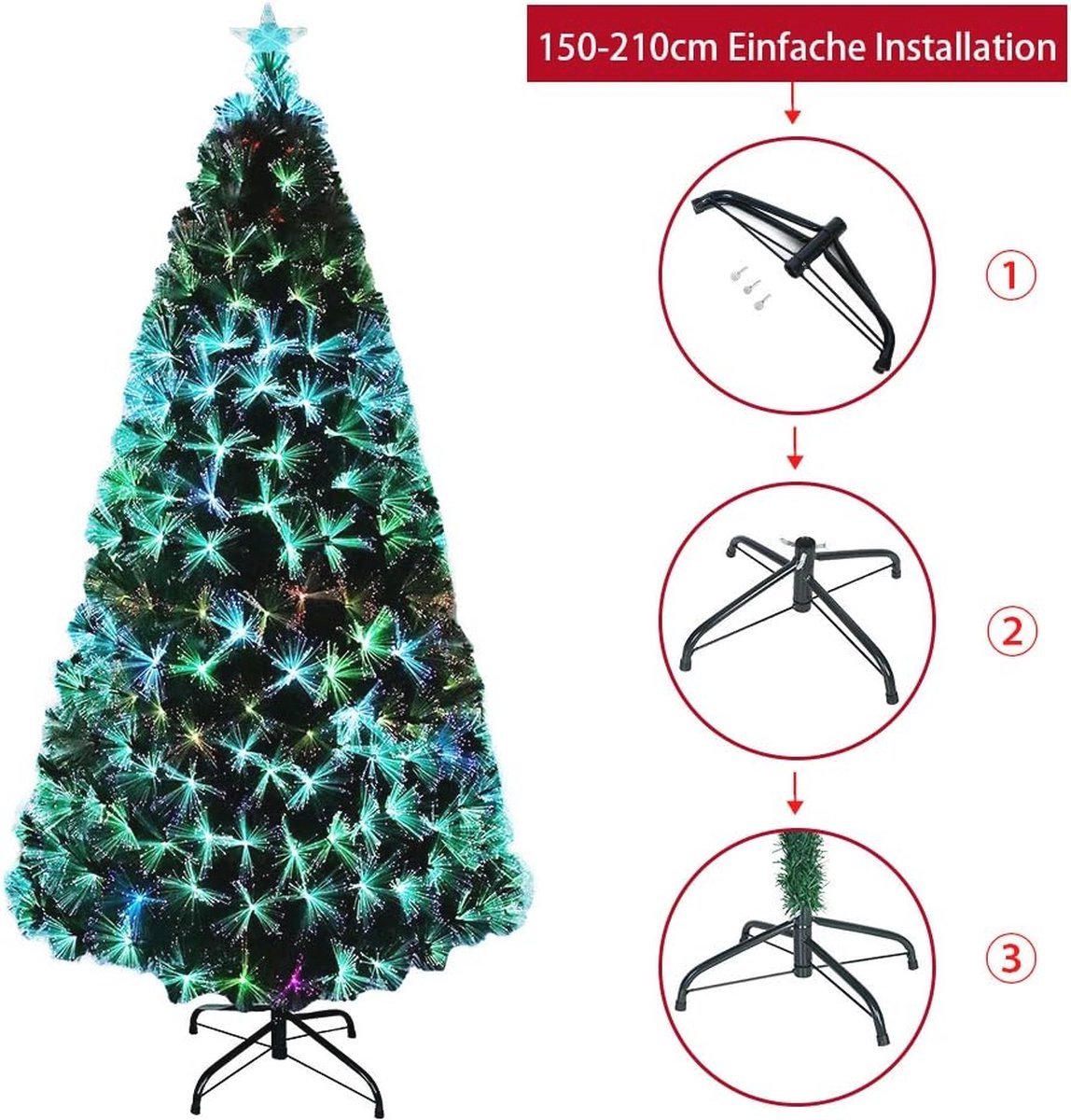 kunstkerstboom led 150 cm