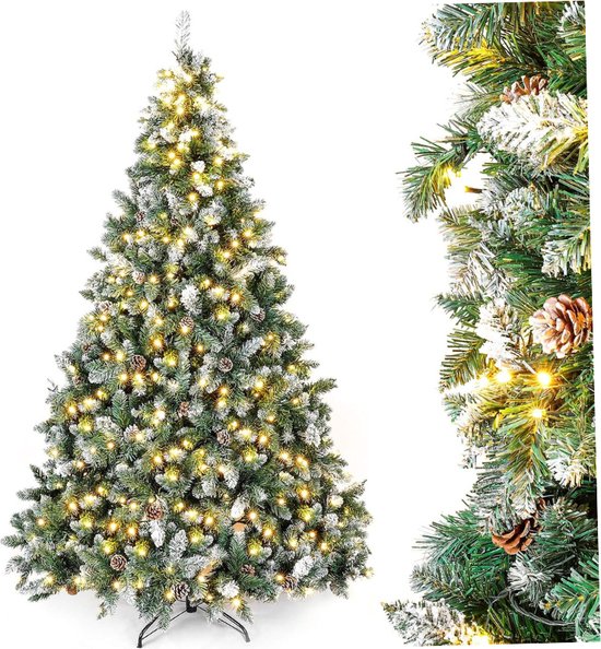 Kunstkerstboom LED 180 cm Wit Sneeuw Energy G