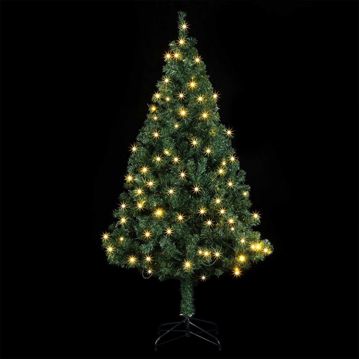 Kunstkerstboom LED 210 cm met voet