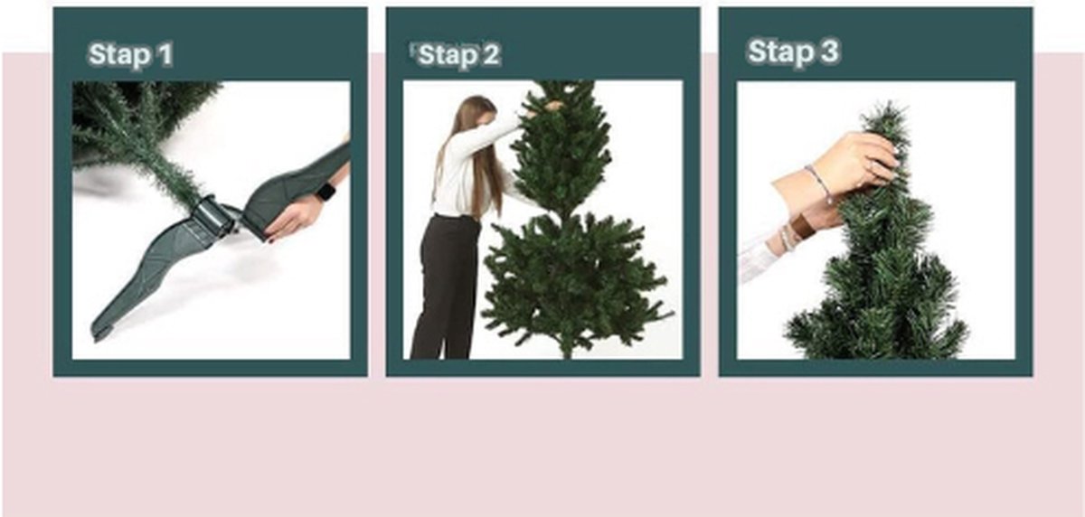 Kunstkerstboom Lena Dennenboom groen met standaard