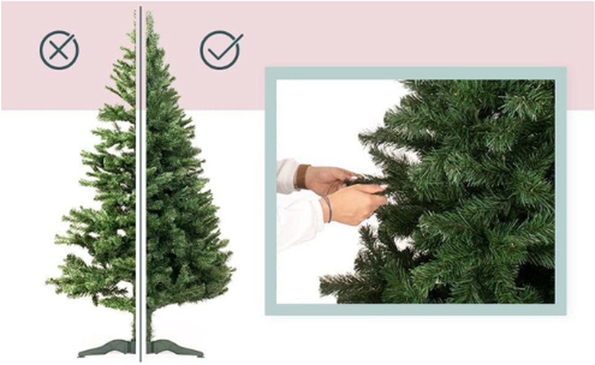 Kunstkerstboom Lena Dennenboom groen met standaard