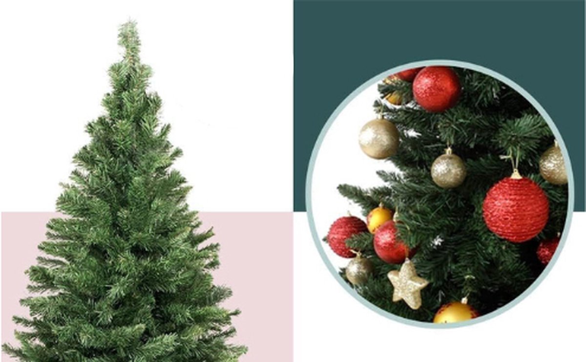 Kunstkerstboom Lena Dennenboom groen met standaard