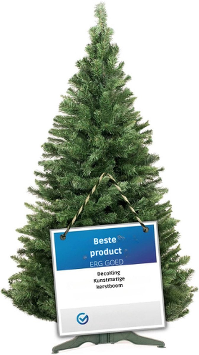 Kunstkerstboom Lena Dennenboom groen met standaard
