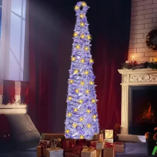 Kunstkerstboom lila - set van 1