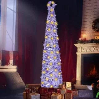 Kunstkerstboom lila - set van 1
