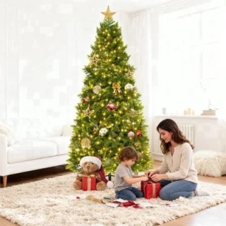 Kunstkerstboom met dimbare ledverlichting 210 cm