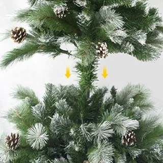 Kunstkerstboom met dubbele bladeren 150-240 cm