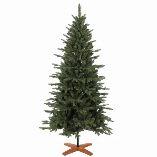 Kunstkerstboom met houten standaard, 180 cm, groen
