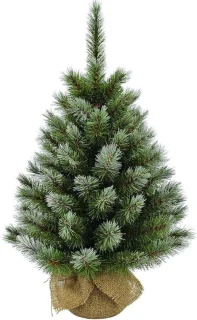 Kunstkerstboom met jutezak, 90 cm hoog