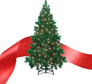 Kunstkerstboom met LED-verlichting 150 cm groen
