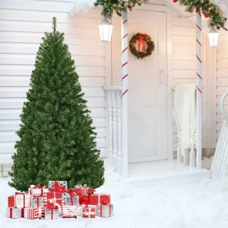 Kunstkerstboom met ledverlichting 120-210 cm groen
