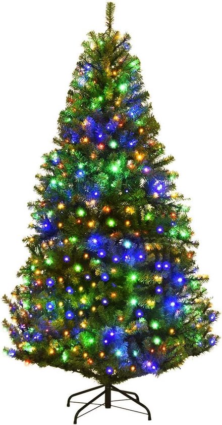 Kunstkerstboom met ledverlichting 120-210 cm groen