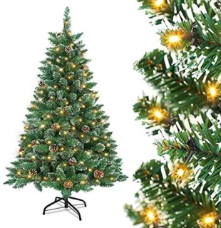 Kunstkerstboom met ledverlichting 120 cm