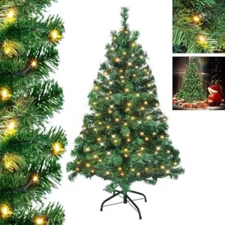 Kunstkerstboom met ledverlichting, 120 cm