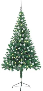 Kunstkerstboom met lichtjes - 150 cm - Groen