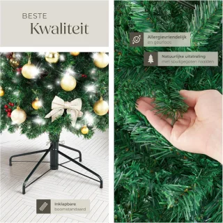 Kunstkerstboom met metalen standaard