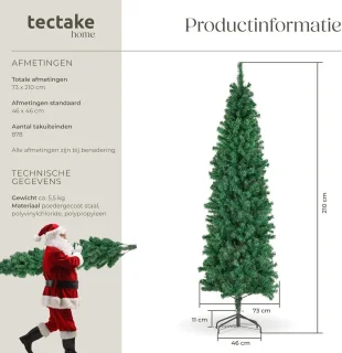 Kunstkerstboom met metalen standaard