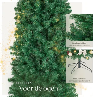 Kunstkerstboom met metalen standaard