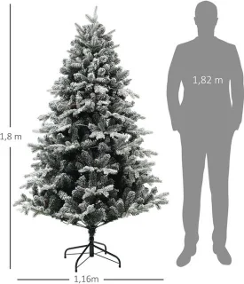 Kunstkerstboom met nepsneeuw 180 cm